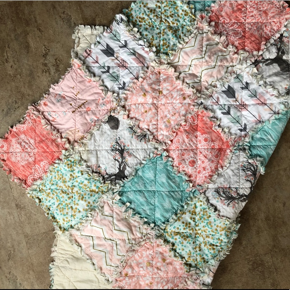Crib/Toddler Rag Quilt - Picture 2 of 5